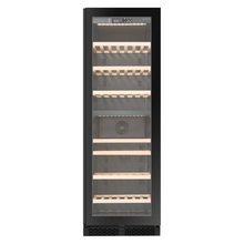 Load image into Gallery viewer, CELLA - 99 Bottle - Freestanding Or Built In Wine Cabinet - Dual Zone Wine Cooler - 595mm Wide - W93D-BLACK - Chilled Solution
