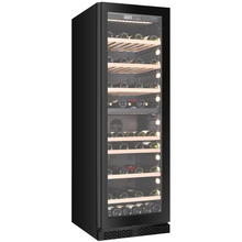 Load image into Gallery viewer, CELLA - 99 Bottle - Freestanding Or Built In Wine Cabinet - Dual Zone Wine Cooler - 595mm Wide - W93D-BLACK - Chilled Solution