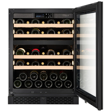 Load image into Gallery viewer, CELLA - 39 Bottle - Freestanding Or Under Counter Wine Cabinet - Dual Zone Wine Cooler - 595mm Wide - W39D-BLACK - Chilled Solution