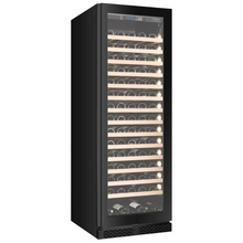Load image into Gallery viewer, CELLA - 161 Bottle - Freestanding Or Built In Wine Cabinet - Single Zone Wine Cooler - 595mm Wide - FWS163-BLACK - Chilled Solution