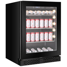 Load image into Gallery viewer, CELLA - 141 Cans - Freestanding Or Under Counter - 127L Beverage Cooler - Single Zone Drinks Fridge - 595mm Wide - BV46S-BLACK - Chilled Solution