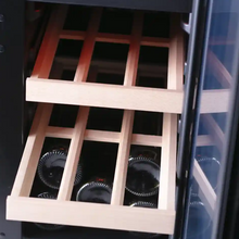 Load image into Gallery viewer, Pevino Majestic 17 bottles - Duel Zones - Wine Cooler - Black Glass Front Door - Built In - Wine Fridge - PNG20D-HHB - 295mm Wide