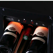 Load image into Gallery viewer, Pevino Majestic 17 bottles - Duel Zones - Wine Cooler - Black Glass Front Door - Built In - Wine Fridge - PNG20D-HHB - 295mm Wide