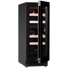 Load image into Gallery viewer, Pevino Majestic 17 bottles - Duel Zones - Wine Cooler - Black Glass Front Door - Built In - Wine Fridge - PNG20D-HHB - 295mm Wide