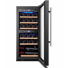 Load image into Gallery viewer, BODEGA43 - 24 Bottle - Dual Zone - Freestanding Wine Cooler - 395mm Wide - Black - B4324