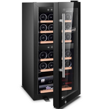 Load image into Gallery viewer, BODEGA43 - 24 Bottle - Dual Zone - Freestanding Wine Cooler - 395mm Wide - Black - B4324