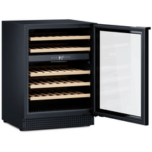 Load image into Gallery viewer, Dometic D46B – Freestanding | Built-In Wine Cooler – 595mm Wide – 46 Bottles – Black Glass Finish – Dual Temperature Zone – Wine Fridge – 9620000648 | Chilled Solution