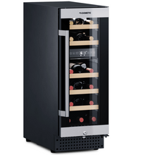 Load image into Gallery viewer, Dometic C18B – Freestanding | Built-In Wine Cooler – 295mm Wide – 18 Bottles – Black Glass Finish – Dual Temperature Zone – Wine Fridge – 9620000644 | Chilled Solution