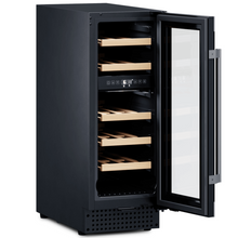 Load image into Gallery viewer, Dometic C18B – Freestanding | Built-In Wine Cooler – 295mm Wide – 18 Bottles – Black Glass Finish – Dual Temperature Zone – Wine Fridge – 9620000644 | Chilled Solution