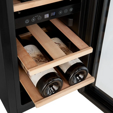 Load image into Gallery viewer, Cavecool Joy Larimar - 12 bottle - Dual Zone - Wine Fridge - Freestanding - 288mm Wide - Black - CC12DB - Chilled Solution