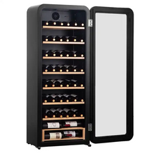 Load image into Gallery viewer, Cavecool Retro Halite- 76 bottle - Single Zone - Wine Fridge - Freestanding - 610mm Wide - Black -  CC208SB - Chilled Solution
