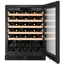 Load image into Gallery viewer, CELLA - 46 Bottle - Freestanding Or Built In Wine Cabinet - Single Zone Wine Cooler - 595mm Wide - W46S-BLACK - Chilled Solution
