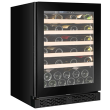 Load image into Gallery viewer, CELLA - 46 Bottle - Freestanding Or Built In Wine Cabinet - Single Zone Wine Cooler - 595mm Wide - W46S-BLACK - Chilled Solution