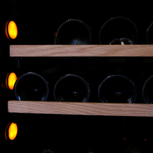 Load image into Gallery viewer, Pevino PI48D-B wine cooler - 42 Bottles - Dual Zone - Integrated wine fridge -Black Glass Front - 555mm Wide - chilledsolution