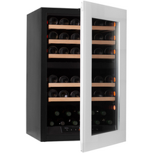 Load image into Gallery viewer, Pevino Pl48D-WP - Integrated Wine Cooler - Push Open 42 bottles - Dual zone wine fridge - White glass front - 595mm Wide - chilledsolution