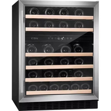 Load image into Gallery viewer, CDA 46 Bottle - Dual Zone - Freestanding Undercounter/Built-In Wine Cooler - 595mm Wide - FWC604SS - Stainless Steel