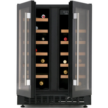 Load image into Gallery viewer, CDA 40 Bottle - Dual Zone - Freestanding Undercounter/Built-In Wine Cooler 595mm Wide - FWC624BL - Black