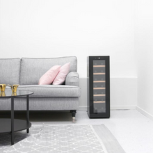 Load image into Gallery viewer, Cavin Northern Collection 14 Black - Freestanding Wine Cooler - Single Zone - 273mm Wide - NC-14B