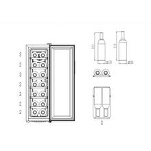 Load image into Gallery viewer, Cavin Northern Collection 14 Black - Freestanding Wine Cooler - Single Zone - 273mm Wide - NC-14B