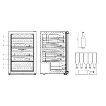 Load image into Gallery viewer, Cavin Polar Collection 51 - Freestanding Wine Cooler - Dual Zone - 37 Bottles - 540mm Wide - WB51BD