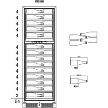 Load image into Gallery viewer, Pevino BIPBI58D-HHB-1 - 54 bottles - Freestanding or built In Wine Cabinet - Dual zone  - Black  - 595mm Wide - chilledsolution