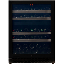 Load image into Gallery viewer, Pevino PNG46D-HHB Wine Fridge - 39 bottle - Built In - Dual Zone Wine cooler - 595mm Wide - Black glass front - chilledsolution
