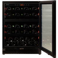 Load image into Gallery viewer, Pevino PNG46D-HHB Wine Fridge - 39 bottle - Built In - Dual Zone Wine cooler - 595mm Wide - Black glass front - chilledsolution