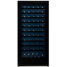 Load image into Gallery viewer, Pevino PNG120S-HHB Wine Cooler - Built In or freestanding - 113 bottles - Single Zone Wine Fridge - 595mm Wide - Black glass front - chilledsolution