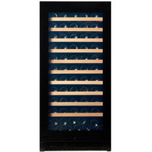 Load image into Gallery viewer, Pevino PNG120S-HHB Wine Cooler - Built In or freestanding - 113 bottles - Single Zone Wine Fridge - 595mm Wide - Black glass front - chilledsolution