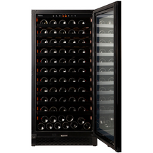 Load image into Gallery viewer, Pevino PNG120S-HHB Wine Cooler - Built In or freestanding - 113 bottles - Single Zone Wine Fridge - 595mm Wide - Black glass front - chilledsolution
