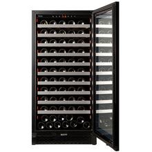 Load image into Gallery viewer, Pevino PNG120S-HHB Wine Cooler - Built In or freestanding - 113 bottles - Single Zone Wine Fridge - 595mm Wide - Black glass front - chilledsolution