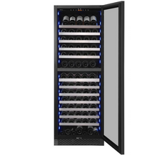 Load image into Gallery viewer, Pevino PNG180D-HHB Wine Fridge - Dual Zone Wine Cooler - 150 Bottles - Black glass front - 595mm Wide - chilledsolution