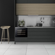 Load image into Gallery viewer, Pevino PI24S-B Wine Fridge - 24 bottles - Single zone Integrated wine cooler - 550mm Wide - Black glass front - chilledsolution