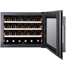 Load image into Gallery viewer, Pevino PI24S-B Wine Fridge - 24 bottles - Single zone Integrated wine cooler - 550mm Wide - Black glass front - chilledsolution