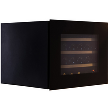 Load image into Gallery viewer, Pevino Pl24S-BP - Integrated Wine Cooler / Wine Fridge - Push Open 24 bottles - Single zone - Black Glass Front - 592mm Wide - chilledsolution