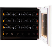Load image into Gallery viewer, Pevino Pl24S-WP- Integrated Wine Cooler / Wine Fridge - Push Open 24 bottles - Single zone - White Glass Front - 592mm Wide - chilledsolution