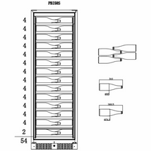 Load image into Gallery viewer, Pevino BPI58S-HHBI - 54 bottles - built in or freestanding wine cooler - single zone wine fridge - Black - 595mm wide - chilledsolution
