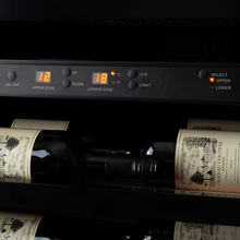 Load image into Gallery viewer, Pevino BI 96 Bottles - Built In / Freestanding Wine Cooler - Dual Zone Wine Cabinet - Black - 595mm Wide - PBI100D-HHB - chilledsolution