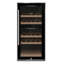 Load image into Gallery viewer, CASO WineComfort 24 black - Freestanding Wine Cooler / Wine Fridge - Dual Zone - 24 Bottles - 397mm Wide - 644 - chilledsolution
