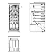 Load image into Gallery viewer, Cavin Northern Collection 18 - Freestanding Wine Cooler - Dual Zone - 18 Bottles - 345mm Wide - Black - NC-18B
