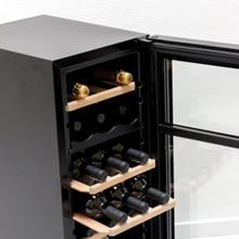 Load image into Gallery viewer, Cavin Northern Collection 18 - Freestanding Wine Cooler - Dual Zone - 18 Bottles - 345mm Wide - Black - NC-18B