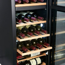 Load image into Gallery viewer, Cavin Northern Collection 39 Black - Freestanding Wine Cooler - Dual Zone Temperature - 400mm Wide - 39 Bottles - Black - 	NC-39B