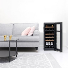 Load image into Gallery viewer, Cavin Northern Collection 18 - Freestanding Wine Cooler - Dual Zone - 18 Bottles - 345mm Wide - Black - NC-18B