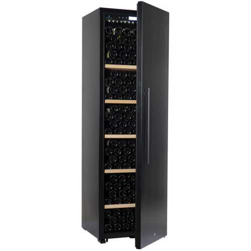 CaveCool Passion Mica - Freestanding Wine Cooler - 248 bottles - Single Zone Wine Fridge - Black Solid Door - 595mm Wide - CC248S-GD-1