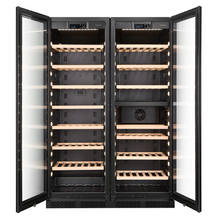Load image into Gallery viewer, CELLA - 315 Bottle - Wine Fridge Combination - Freestanding or Built In - Single Zone &amp; Dual Zone Wine Cooler - 119cm Wide - WFS163SD-BLACK
