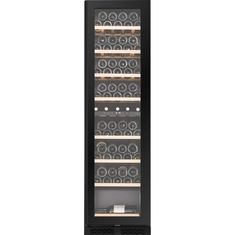 CELLA - 74 Bottle - Wine Cooler - Built In - Single Temperature Zone - 490mm Wide - W82S-BLACK - Chilled Solution