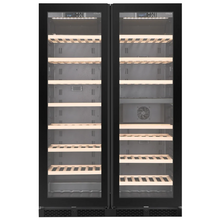 Load image into Gallery viewer, CELLA - 315 Bottle - Wine Fridge Combination - Freestanding or Built In - Single Zone &amp; Dual Zone Wine Cooler - 119cm Wide - WFS163SD-BLACK
