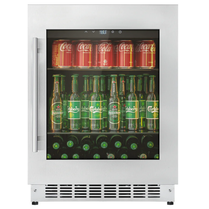 CELLA - 119 Cans - Drinks Fridge - Built In/Undercounter - Single Temperature Zone - Stainless Steel - 595mm Wide - BV34-SSH - Chilled Solution