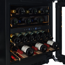 Load image into Gallery viewer, CELLA - 36 Bottle - Wine Fridge - Built In/Under counter - Dual Temperature Zone - Black - 597mm Wide - W34B-TO - Chilled Solution
