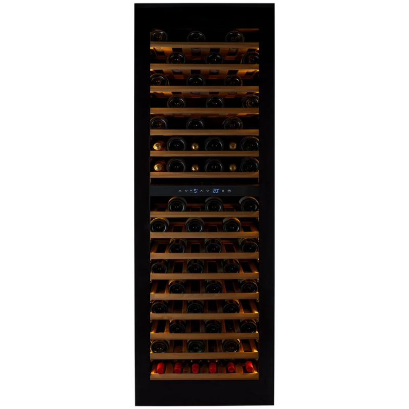 CELLA - 96 Bottle - Wine Fridge - Integrated Wine Cooler - Dual Temperature Zone - Black - 595mm Wide - W96B-TO - Chilled Solution